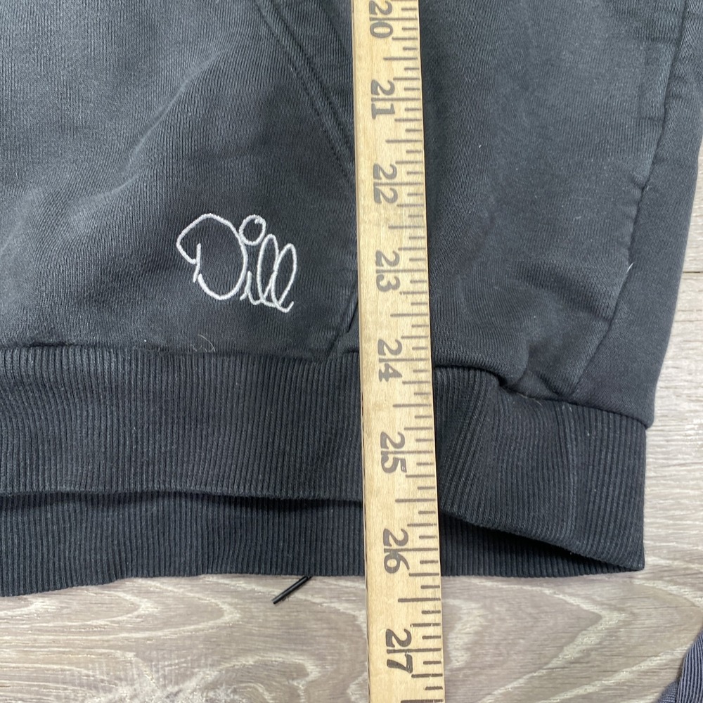 Adidas Hoodie Mens Large Black Dill Pullover Skateboarding Trefoil Patch Graphic - Picture 7 of 16